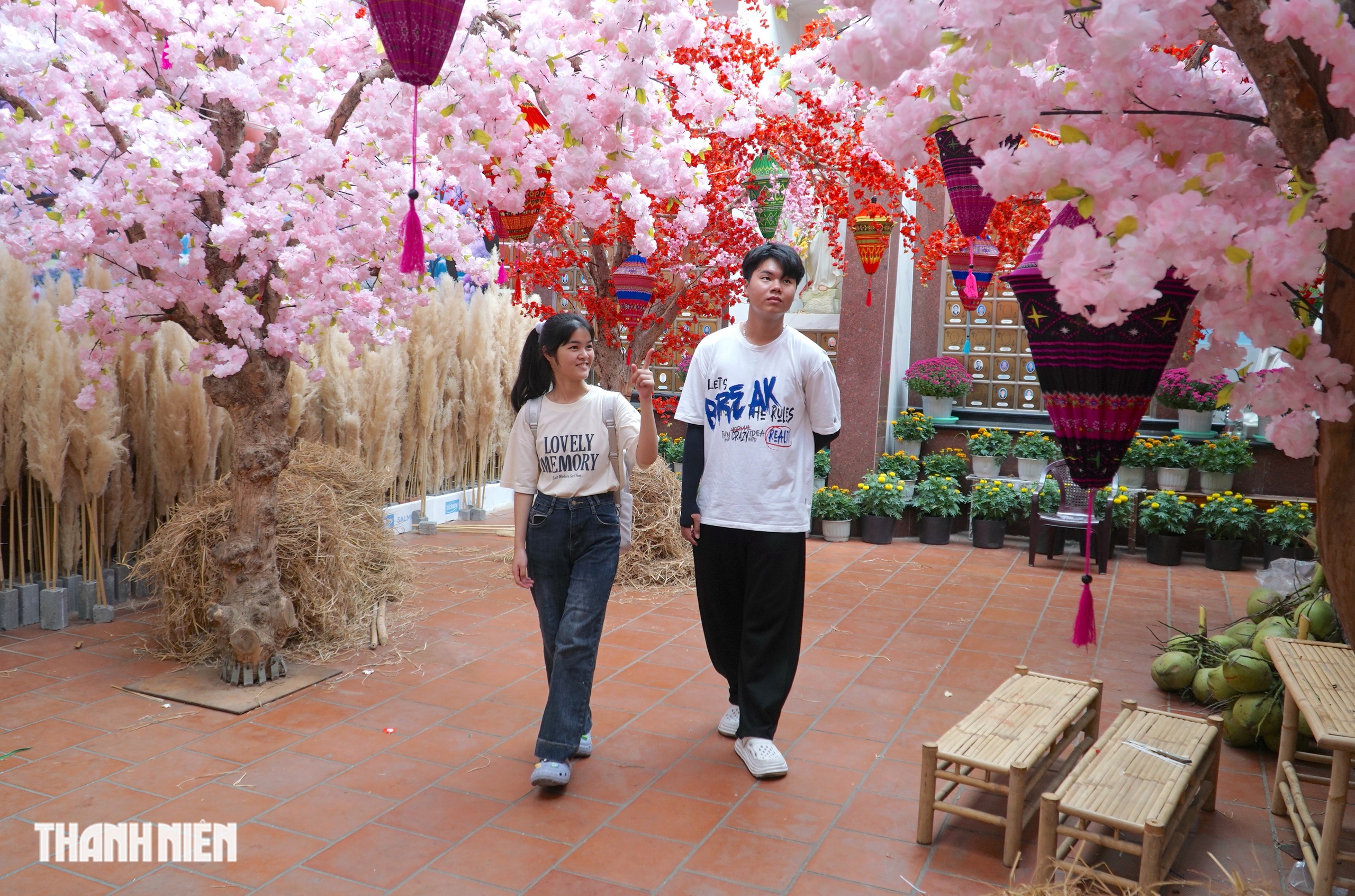 Cảnh qu&ecirc; y&ecirc;n b&igrave;nh trong s&acirc;n nh&agrave; thờ ở TP.HCM, chuẩn bị đ&oacute;n Tết B&iacute;nh Ngọ - Ảnh 7.