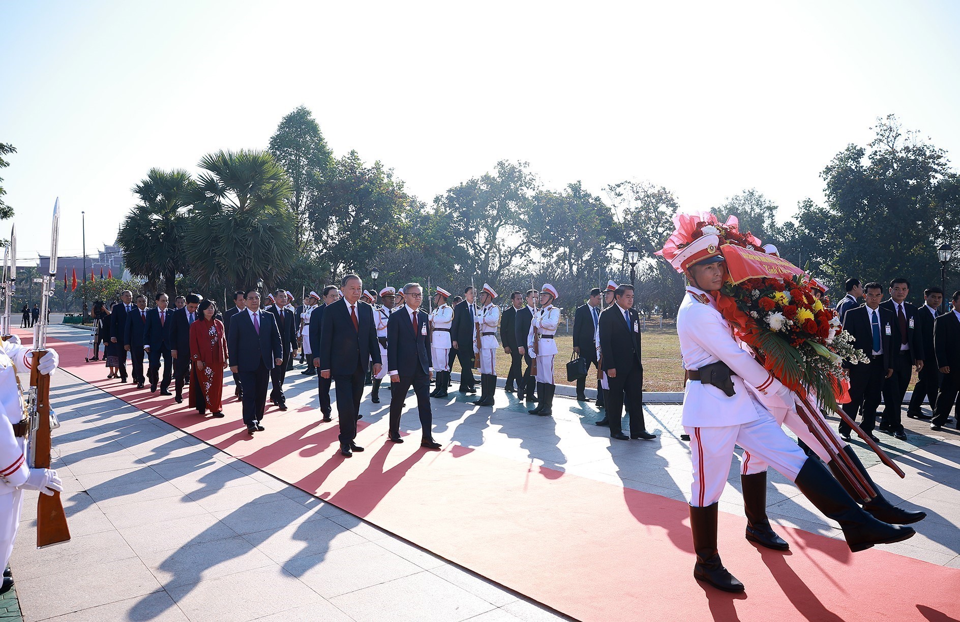 Lễ đ&oacute;n Tổng B&iacute; thư T&ocirc; L&acirc;m thăm cấp nh&agrave; nước tới L&agrave;o 2026 - Ảnh 4.