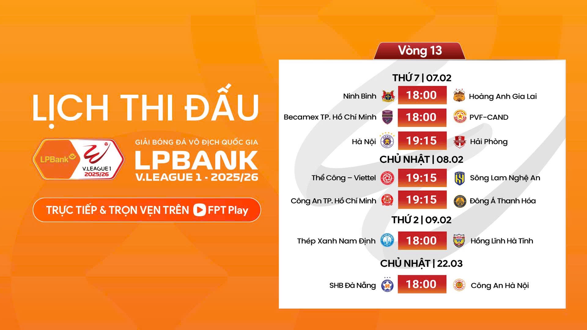 Lịch thi đấu vòng 13 V-League mới nhất: HLV Harry Kewel đối đầu ông Chu Đình Nghiêm, quá nóng!- Ảnh 1.
