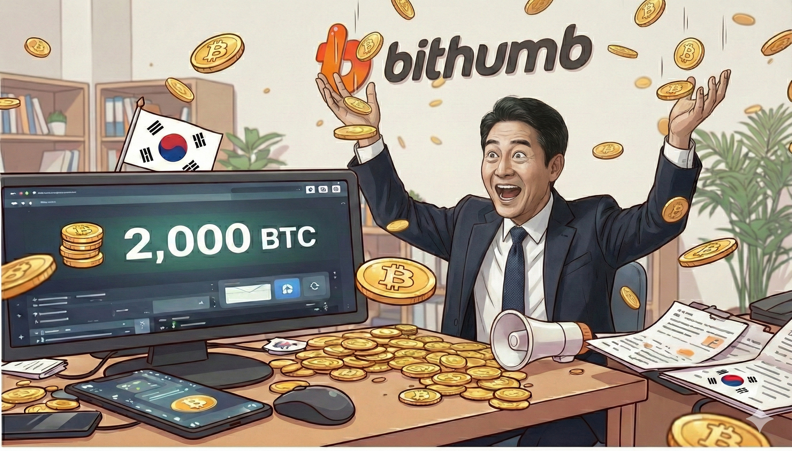 Sàn giao dịch tiền mã hóa Hàn Quốc tặng nhầm 2.000 Bitcoin cho mỗi người- Ảnh 1.