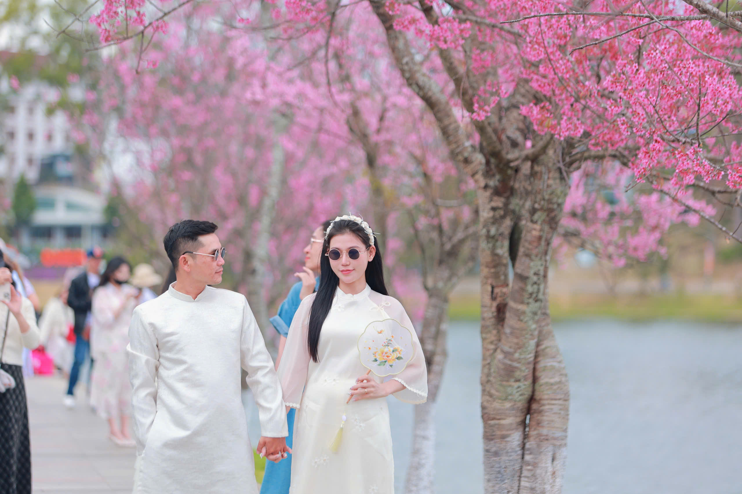 Bất ngờ mai anh đ&agrave;o nhuộm hồng Đ&agrave; Lạt, du kh&aacute;ch h&agrave;o hứng check-in - Ảnh 3.