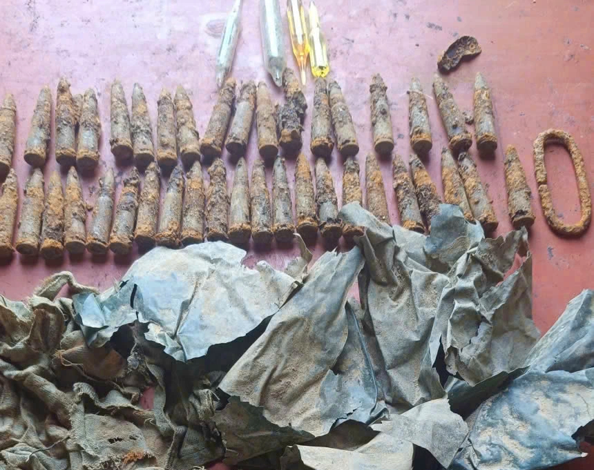 T&igrave;m thấy h&agrave;i cốt liệt sĩ c&ugrave;ng 45 vi&ecirc;n đạn AK tr&ecirc;n đất bạn L&agrave;o - Ảnh 2.