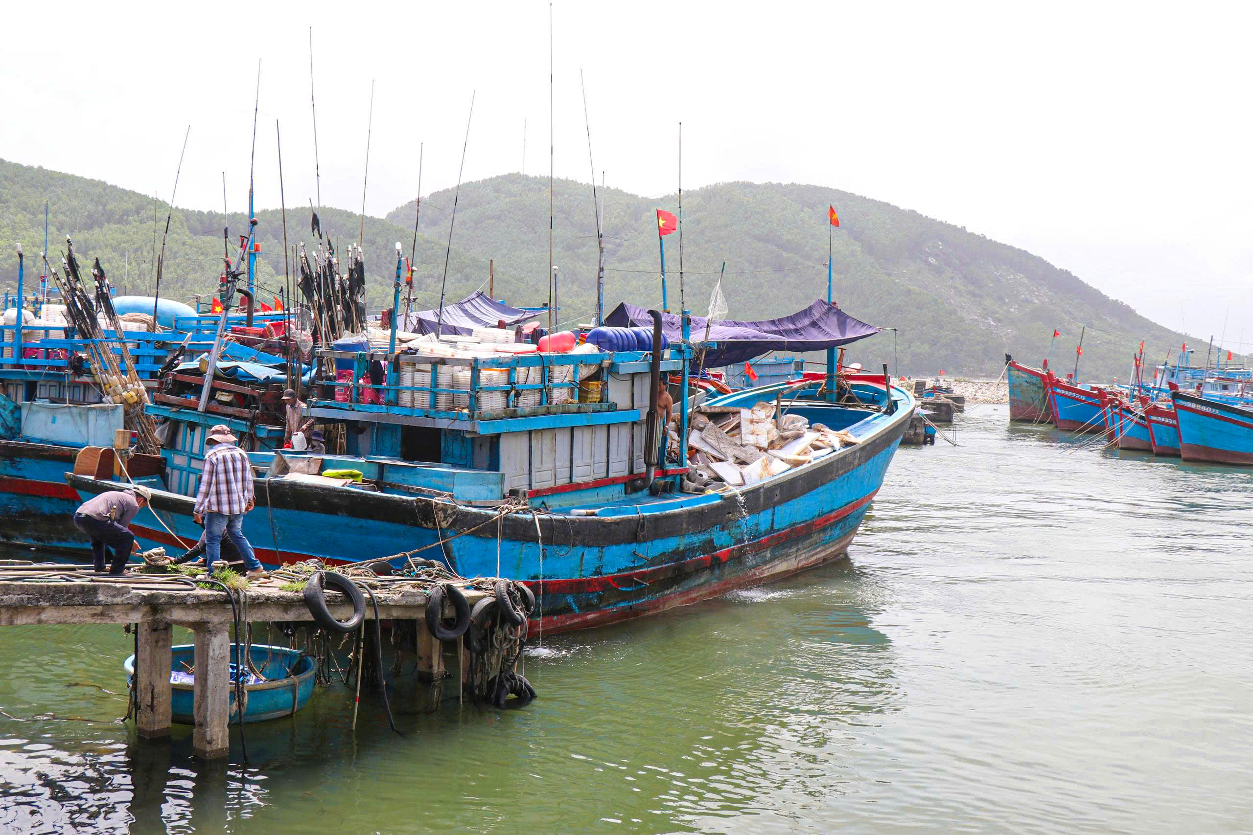 Giá dầu tăng, nhiều tàu cá ở Quảng Ngãi ngại vươn khơi- Ảnh 2.