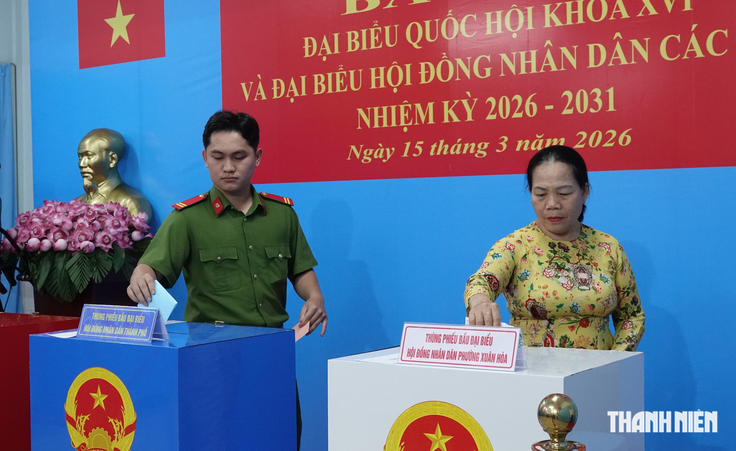 TP.HCM: Phường Xu&acirc;n H&ograve;a tổ chức bỏ phiếu bầu cử trong trại tạm tạm giam - Ảnh 9.