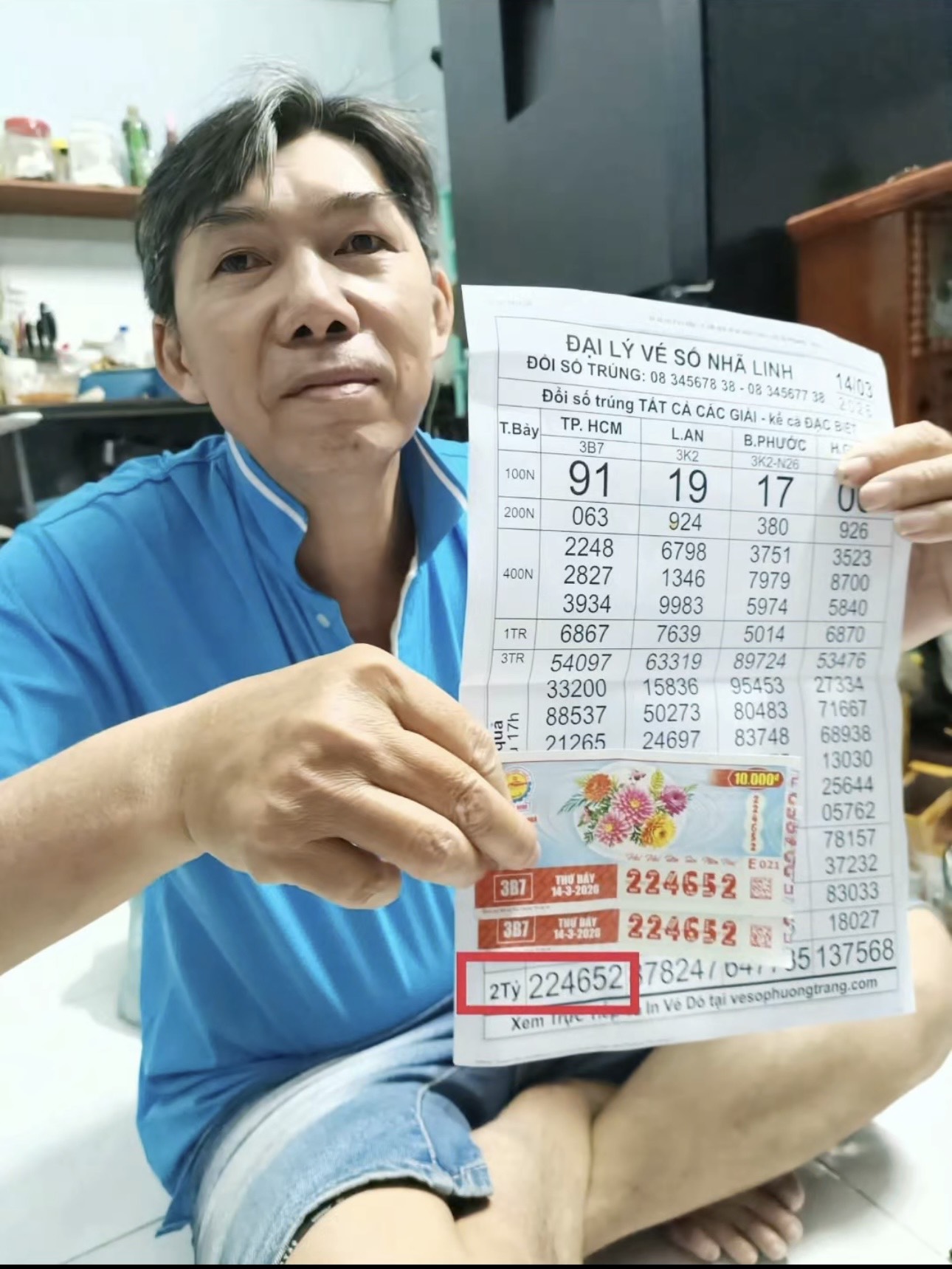 Người phụ nữ TP.HCM trúng độc đắc 4 tỉ, cả xóm trọ kéo đến chúc mừng