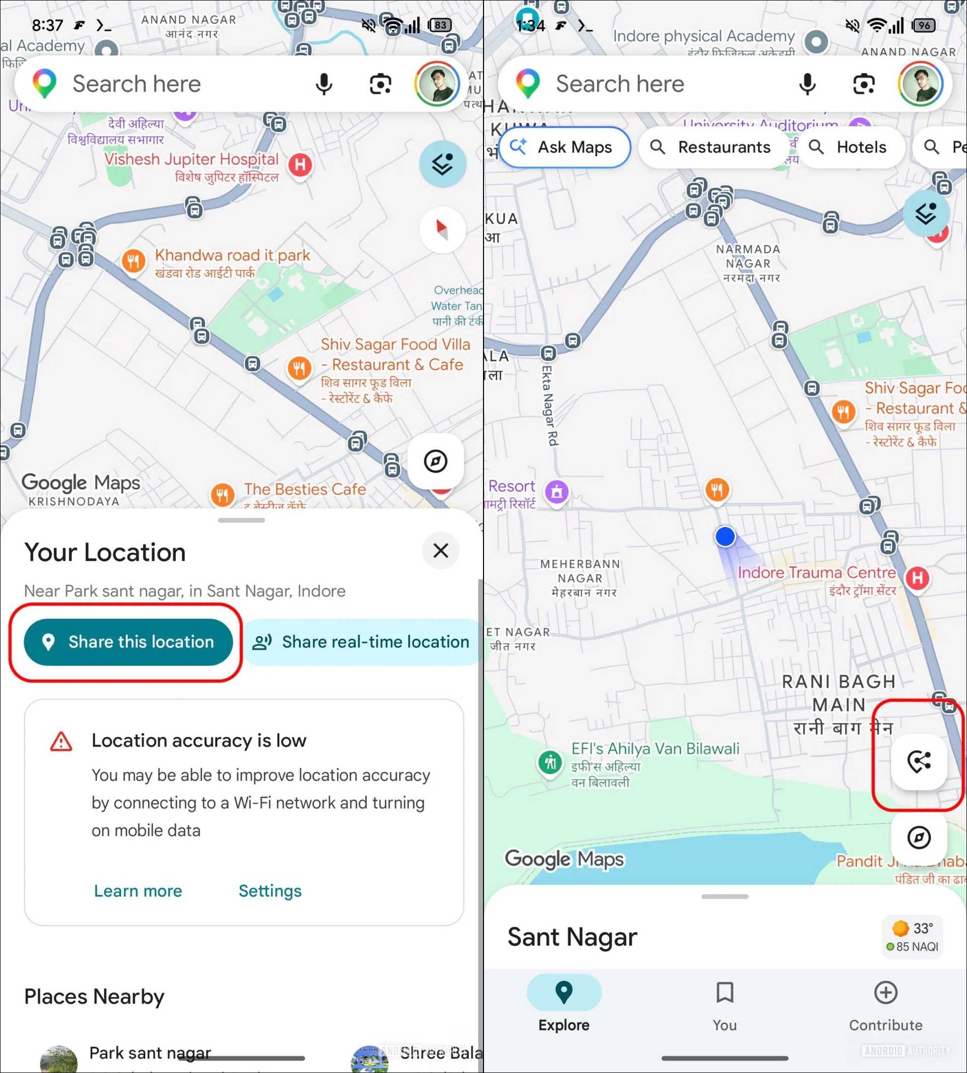 Google Maps thử nghiệm nút bấm mới giúp gửi vị trí cực nhanh - Ảnh 1.