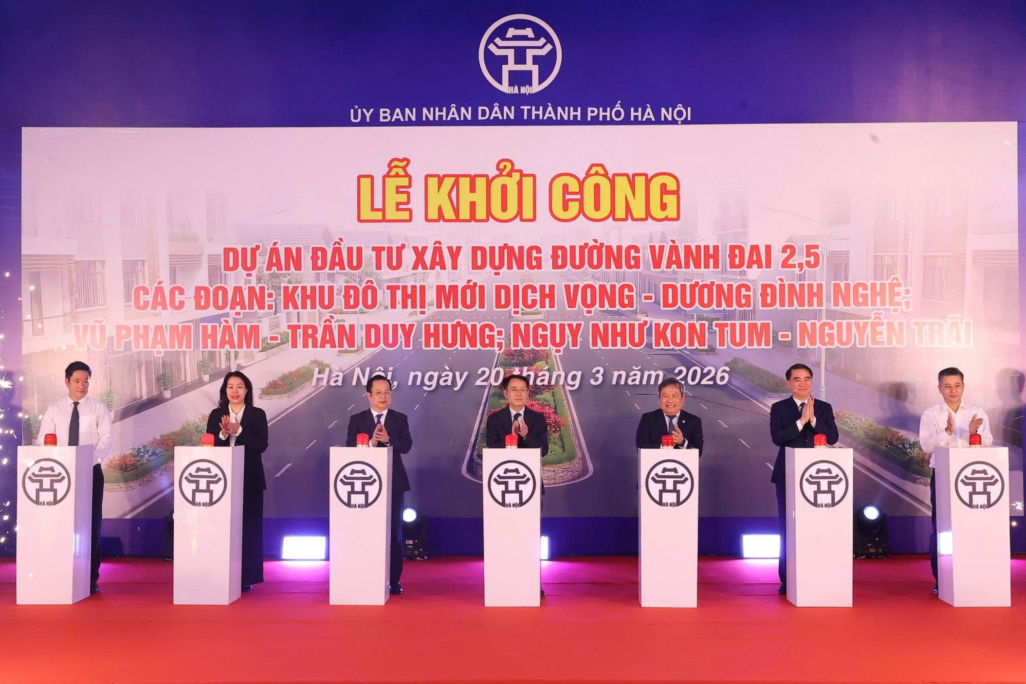 Hà Nội khởi công 3 đoạn tuyến, khép kín đường Vành đai 2,5- Ảnh 1.