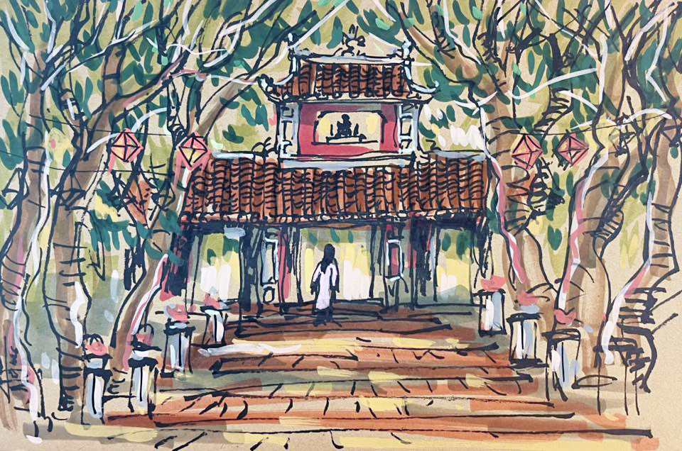 Ng&ocirc;i ch&ugrave;a c&oacute; bức tranh trần khổng lồ - Ảnh 5.