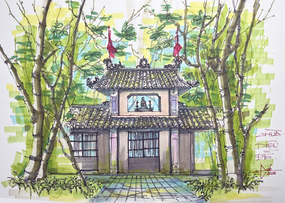 Ng&ocirc;i ch&ugrave;a c&oacute; bức tranh trần khổng lồ - Ảnh 4.