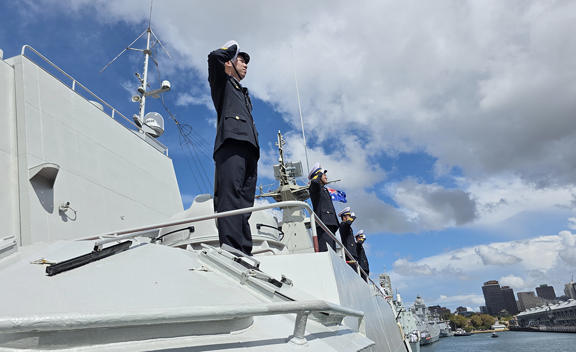 H&igrave;nh ảnh t&agrave;u hộ vệ t&ecirc;n lửa 016-Quang Trung trong lễ duyệt binh t&agrave;u Hải qu&acirc;n quốc tế- Ảnh 4.