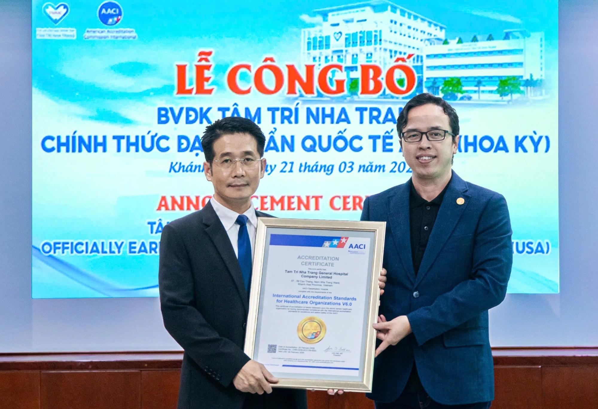 Bệnh viện đa khoa Tâm Trí Nha Trang đạt chuẩn quốc tế AACI 19 Bệnh viện Đa khoa Tâm Trí Nha Trang đạt chuẩn quốc tế AACI - Ảnh 1.