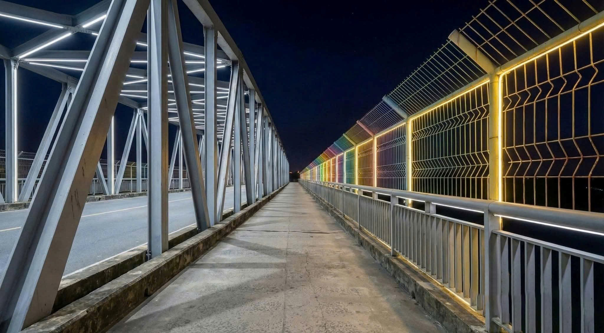 Lắp lưới an toàn tại cầu Bến Thủy 1- Ảnh 2. Lắp lưới an toàn tại cầu Bến Thủy 1- Ảnh 2.