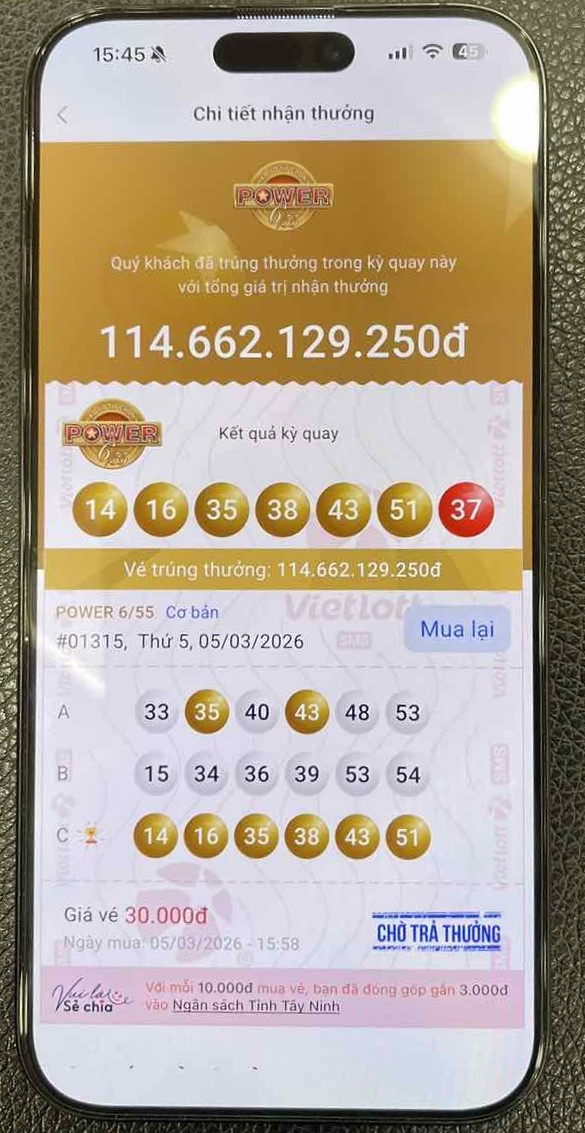 Ki&ecirc;n tr&igrave; mua Vietlott 5 năm, tr&uacute;ng hơn 114 tỉ đồng- Ảnh 2.