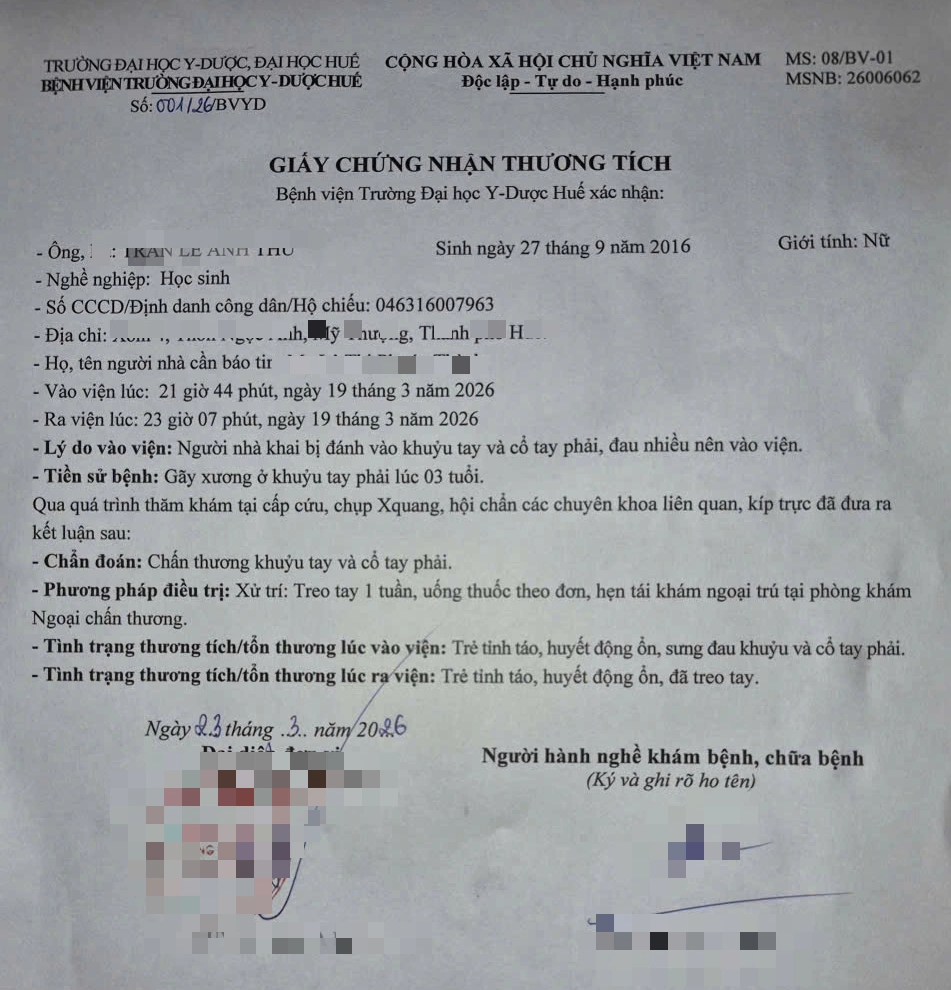 Đã xác minh vụ cô giáo dùng thước đánh học sinh tiểu học 'chấn thương' ở tay - Ảnh 4.