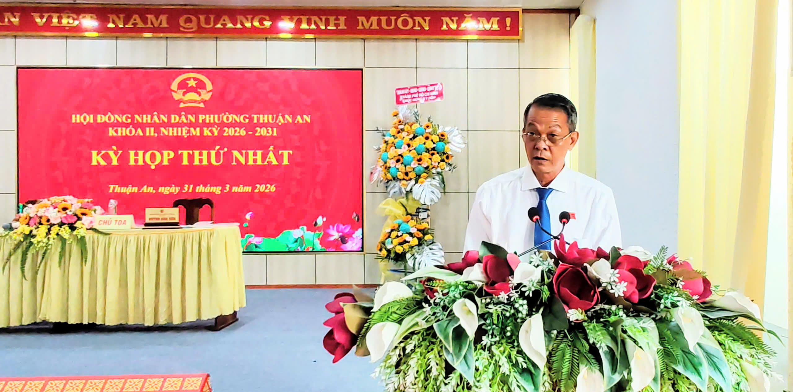 Ông Huỳnh Văn Sơn tái đắc cử chủ tịch HĐND phường Thuận An nhiệm kỳ 2026-2031- Ảnh 2.