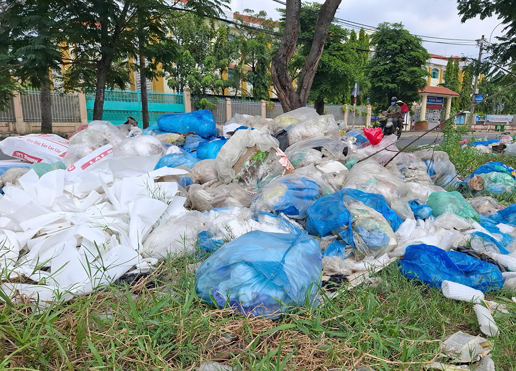 Những bãi rác thải gần trường học