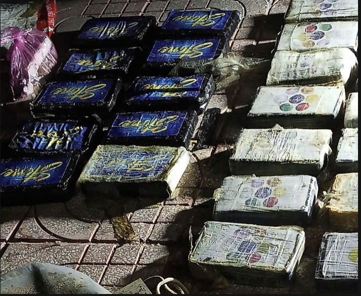 Phát hiện 24 bánh nghi ma túy trong túi ni lông trôi vào bờ biển Kê Gà- Ảnh 1.