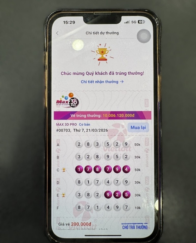 Vừa có người trúng 23 giải Vietlott, 'hốt' hơn 10 tỉ đồng- Ảnh 2. Vừa có người trúng 23 giải Vietlott, 'hốt' hơn 10 tỉ đồng- Ảnh 2.