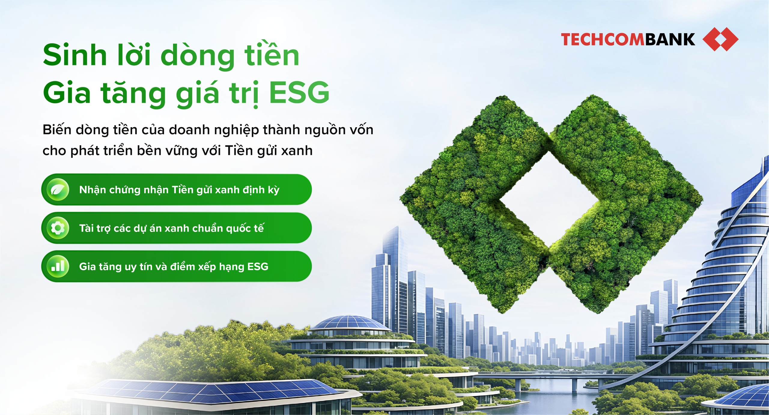 Techcombank ra mắt Tiền gửi Xanh: Giải pháp tài chính bền vững cho doanh nghiệp - Ảnh 1.