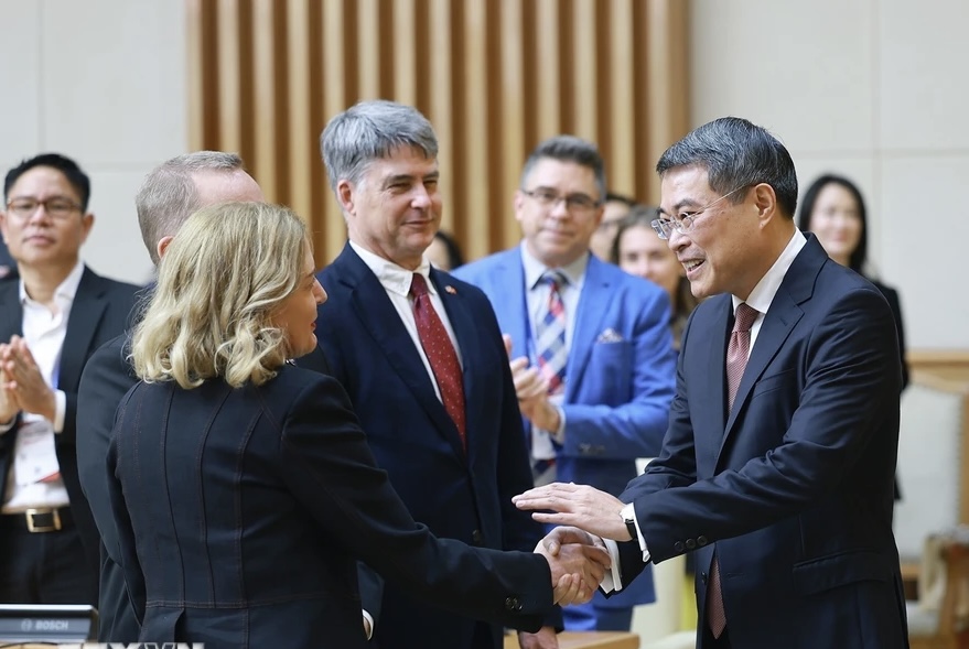 Thủ tướng L&ecirc; Minh Hưng l&agrave;m việc với 52 doanh nghiệp h&agrave;ng đầu Mỹ - Ảnh 1.