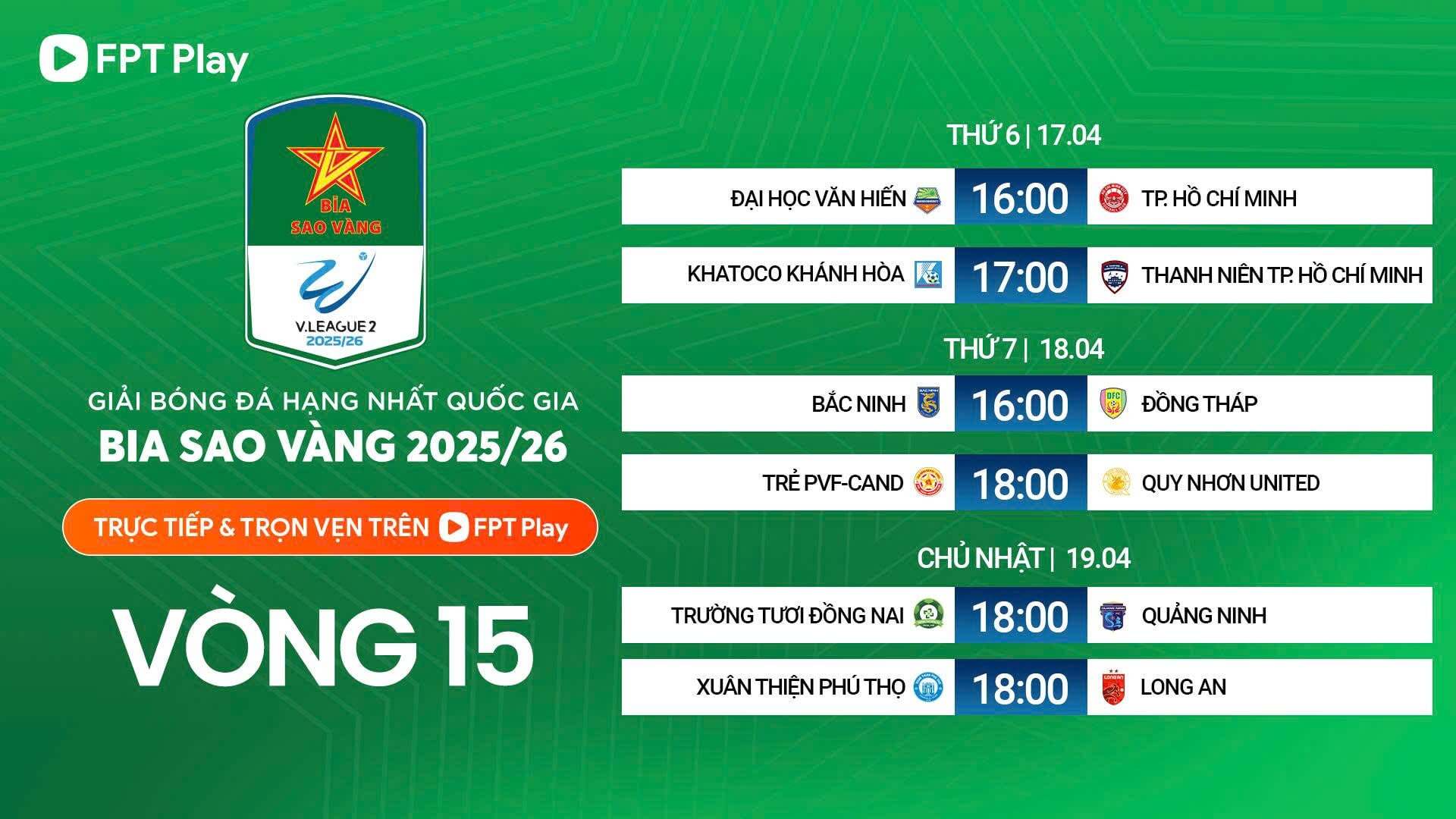 Lịch thi đấu giải hạng nhất rất mới: Trường Tươi Đồng Nai sẽ bị đội thầy Park đuổi kịp, nếu…- Ảnh 3.