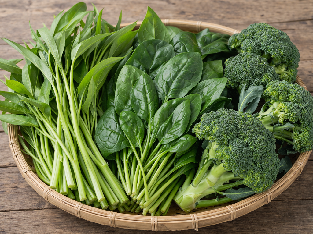 Rau muống, cải bó xôi và bông cải xanh: Loại nào bổ dưỡng hơn? - Ảnh 1.