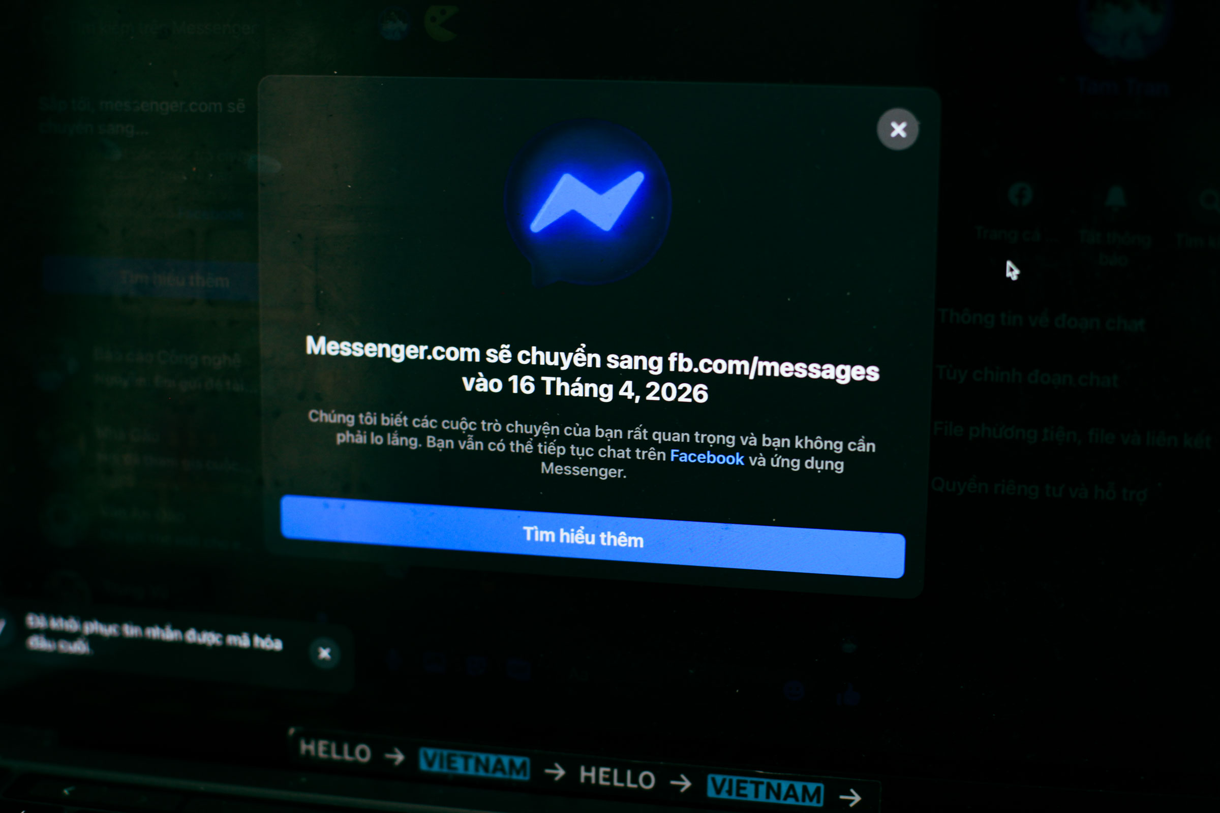 Hạn chót Facebook đóng cửa Messenger.com - Ảnh 1.