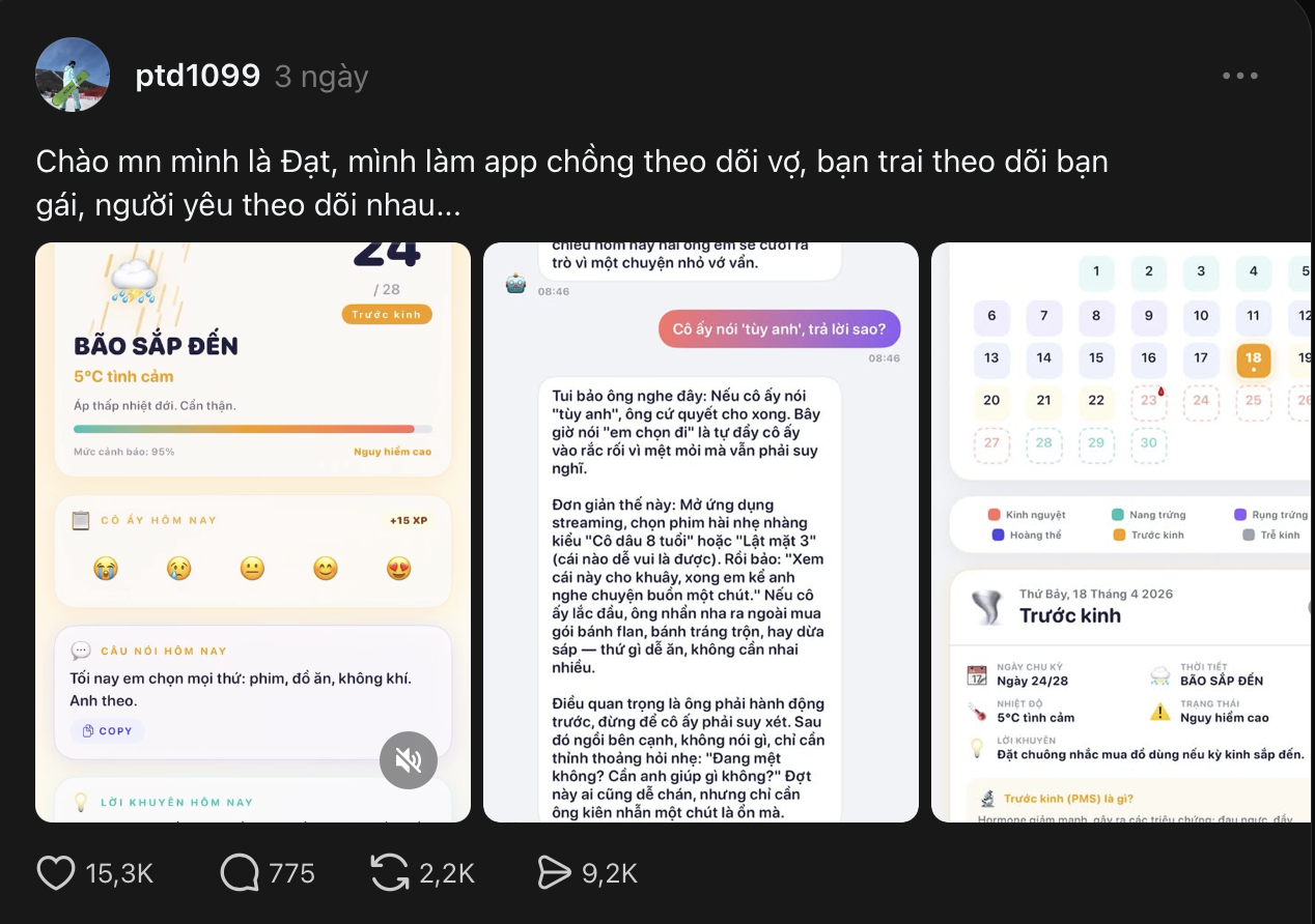 Ch&agrave;ng trai 9X ph&aacute;t triển app thấu hiểu bạn g&aacute;i thu h&uacute;t 50 . 000 Lượt tải - Ảnh 1.