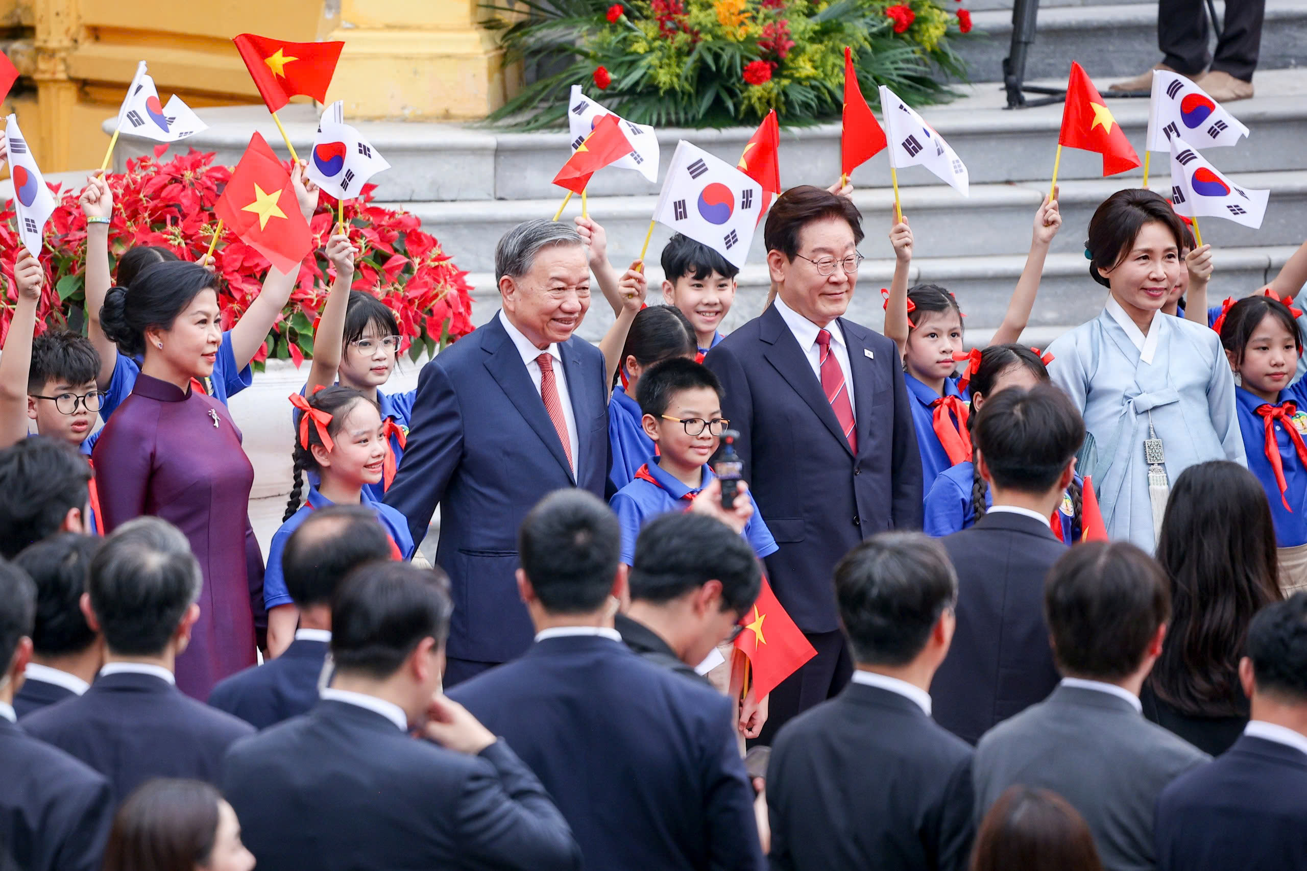 Tổng B&iacute; thư, Chủ tịch nước T&ocirc; L&acirc;m chủ tr&igrave; lễ đ&oacute;n Tổng thống H&agrave;n Quốc- Ảnh 5.