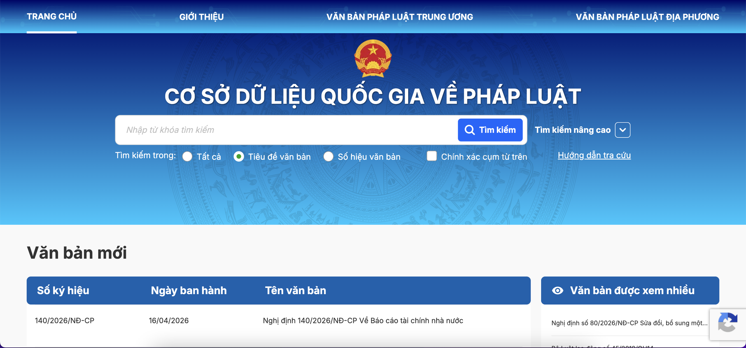 Cách tra cứu văn bản pháp luật trên cơ sở dữ liệu phiên bản mới từ 23.4 - Ảnh 1.