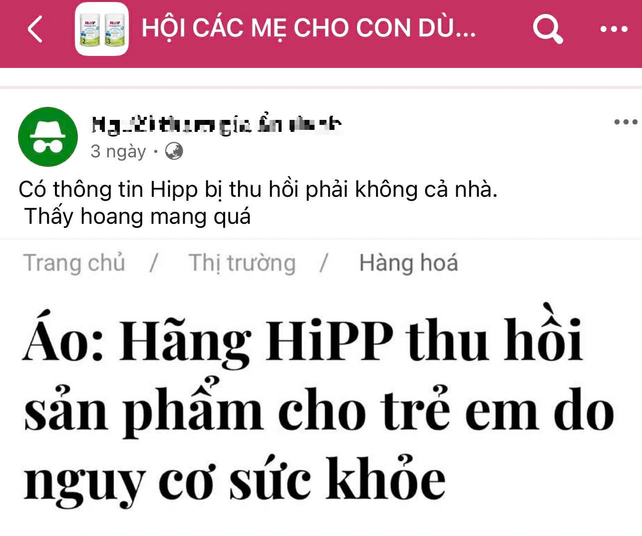 'Hàng xách tay' sau vụ sản phẩm HiPP bị thu hồi: Trẻ gặp sự cố, kiện ai?- Ảnh 1.