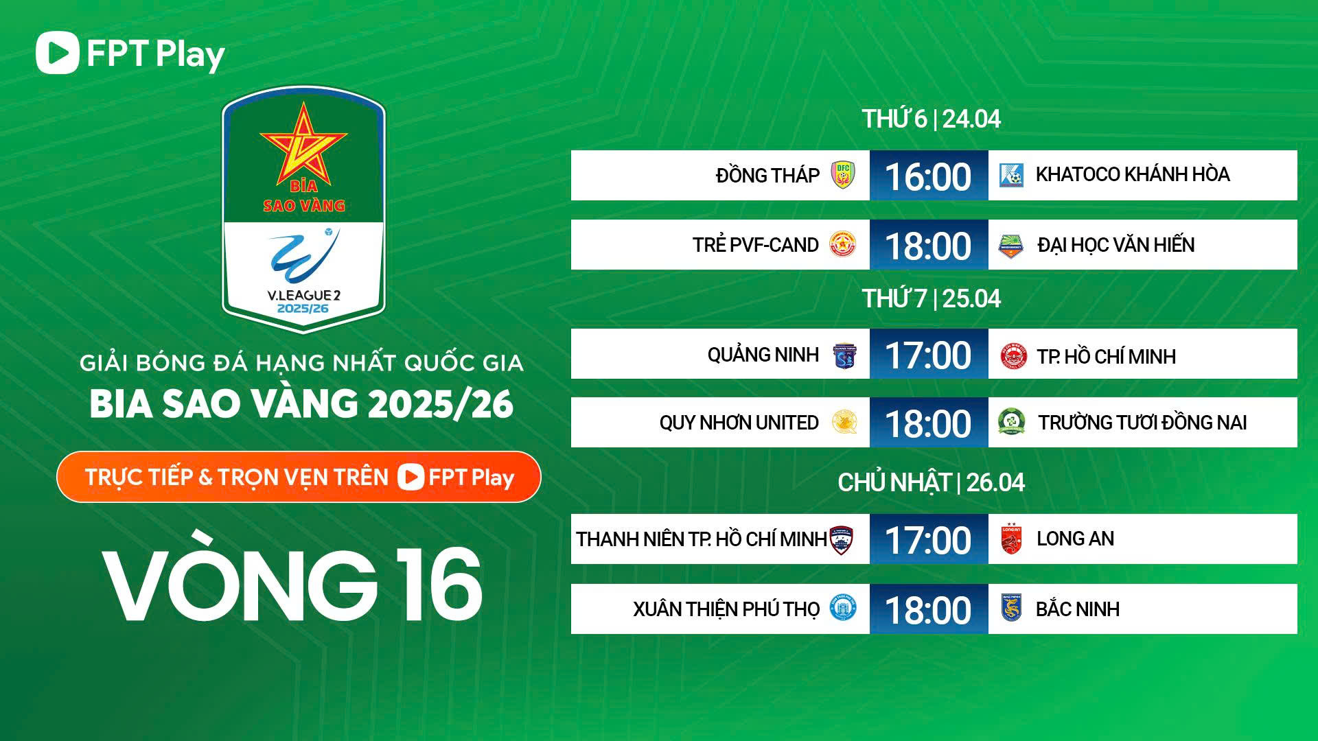 Lịch thi đấu giải hạng nhất: Trường Tươi Đồng Nai đối đầu Quy Nhơn, chưa biết ‘mèo nào cắn mỉu nào’- Ảnh 4. Lịch thi đấu giải hạng nhất: Trường Tươi Đồng Nai đối đầu Quy Nhơn, chưa biết ‘mèo nào cắn mỉu nào’- Ảnh 4.