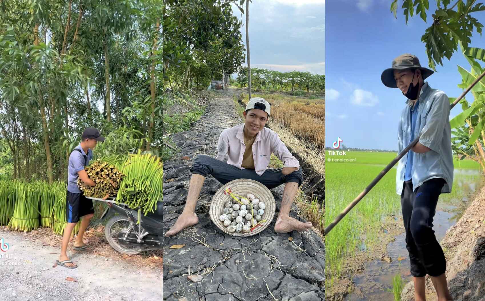 Anh n&ocirc;ng d&acirc;n kh&ocirc;ng tay lạc quan, vui sống - Ảnh 1.