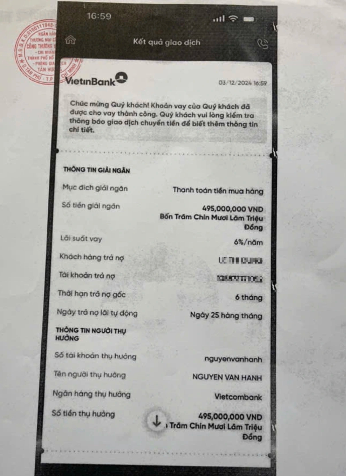 Truy n&atilde; nghi phạm chiếm giữ gần 500 triệu đồng chuyển nhầm tiền trong t&agrave;i khoản - Ảnh 2.