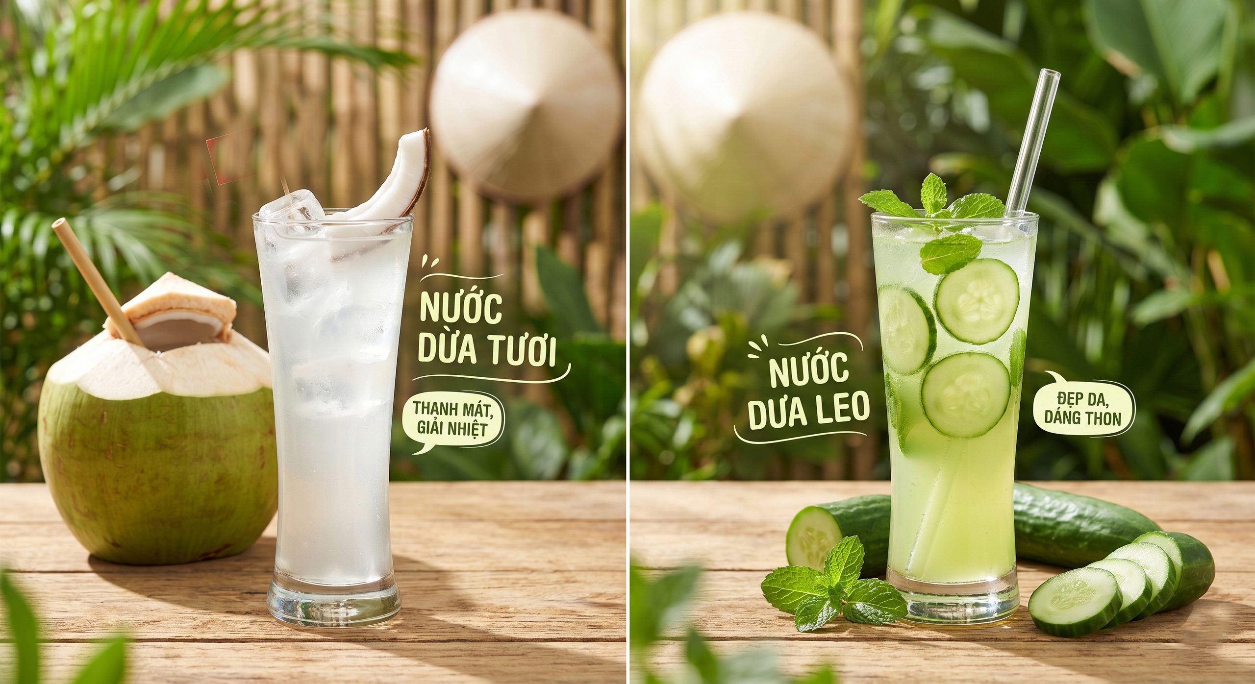 Nước dừa hay nước dưa leo: Loại nào bù nước tốt hơn và phù hợp với bạn? - Ảnh 1.