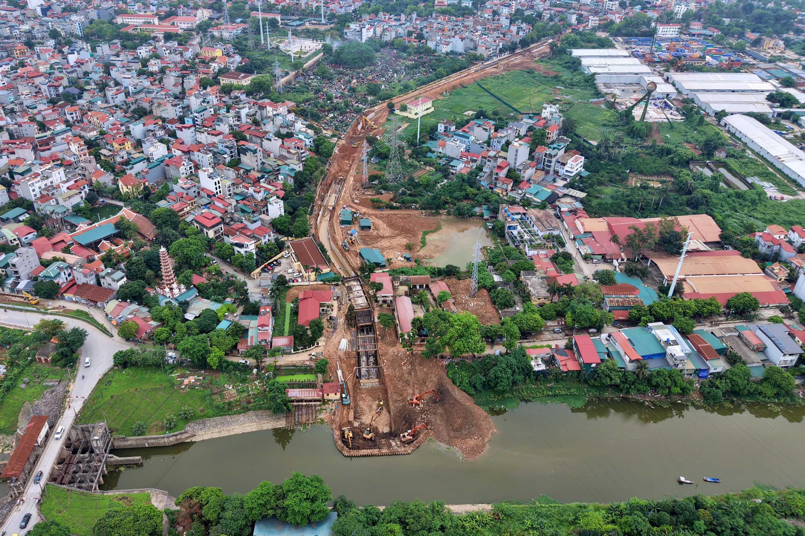 Hình hài tuyến kênh hơn 920 tỉ bổ cập nước sông Tô Lịch và chống ngập- Ảnh 1.