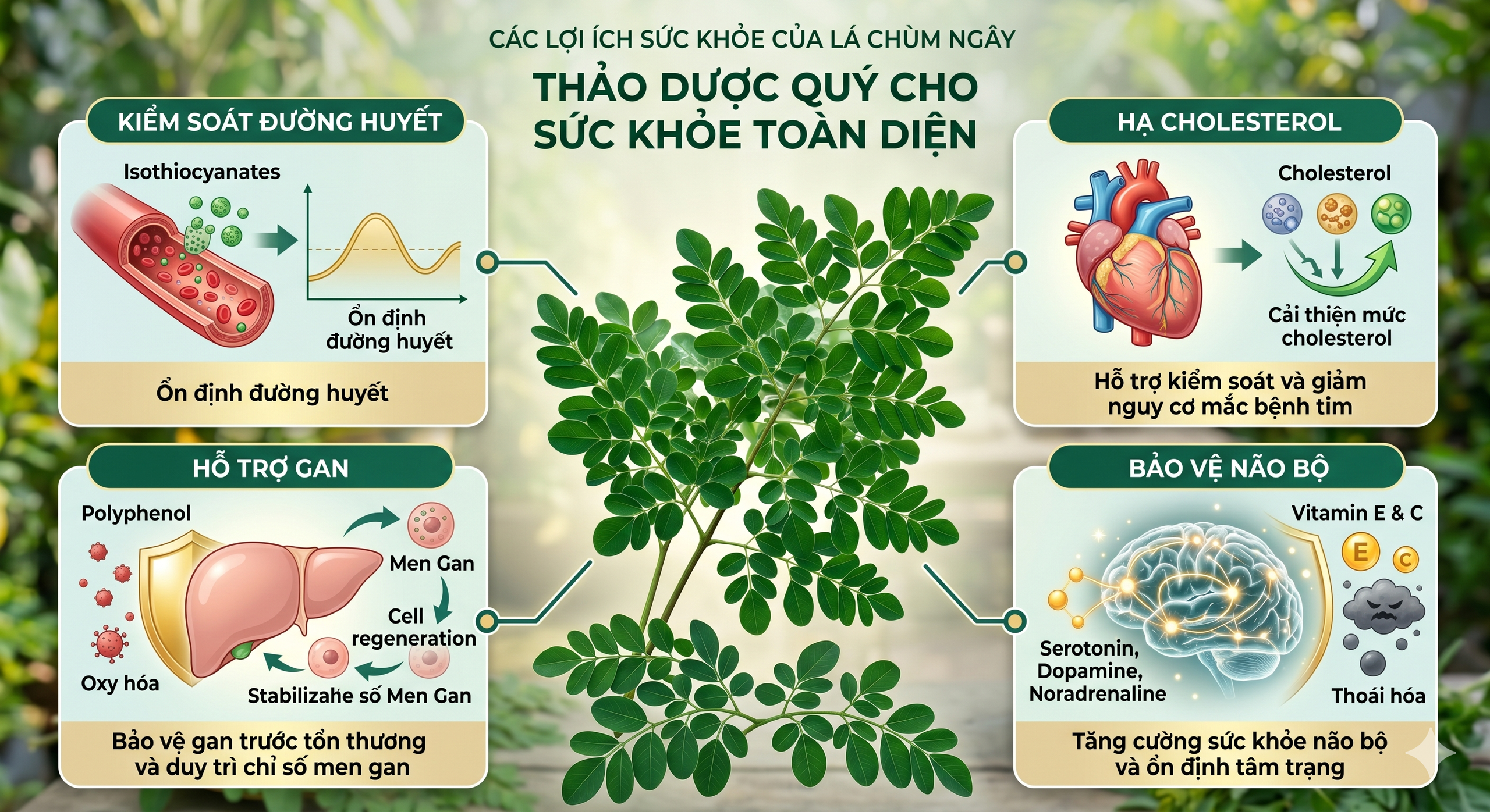 Ăn canh rau chùm ngây: Lợi gì cho gan, não, đường huyết, mỡ máu?- Ảnh 2.