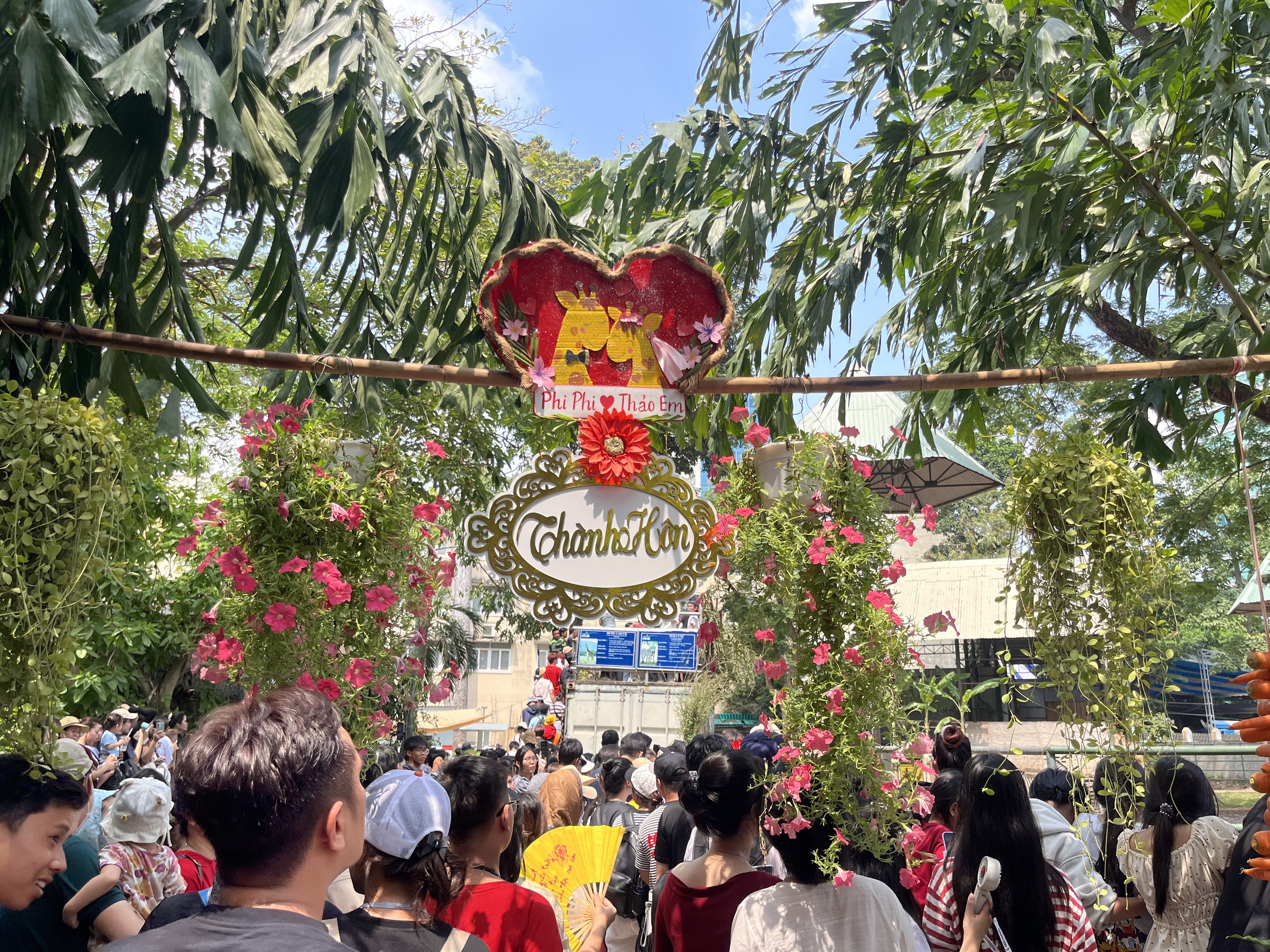 Xem hươu cao cổ &ldquo;l&agrave;m đ&aacute;m cưới&rdquo;: Đ&ocirc;ng k&iacute;n người tại Thảo Cầm Vi&ecirc;n S&agrave;i G&ograve;n - Ảnh 4.