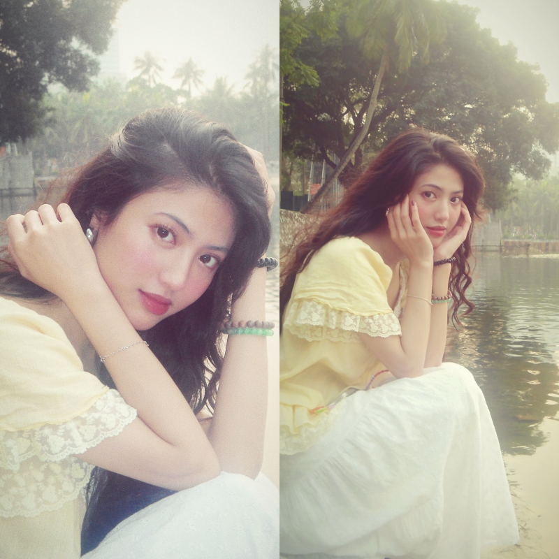 Cô gái bất ngờ nổi tiếng với bộ ảnh chụp ngẫu hứng để thử màu máy - Ảnh 1.