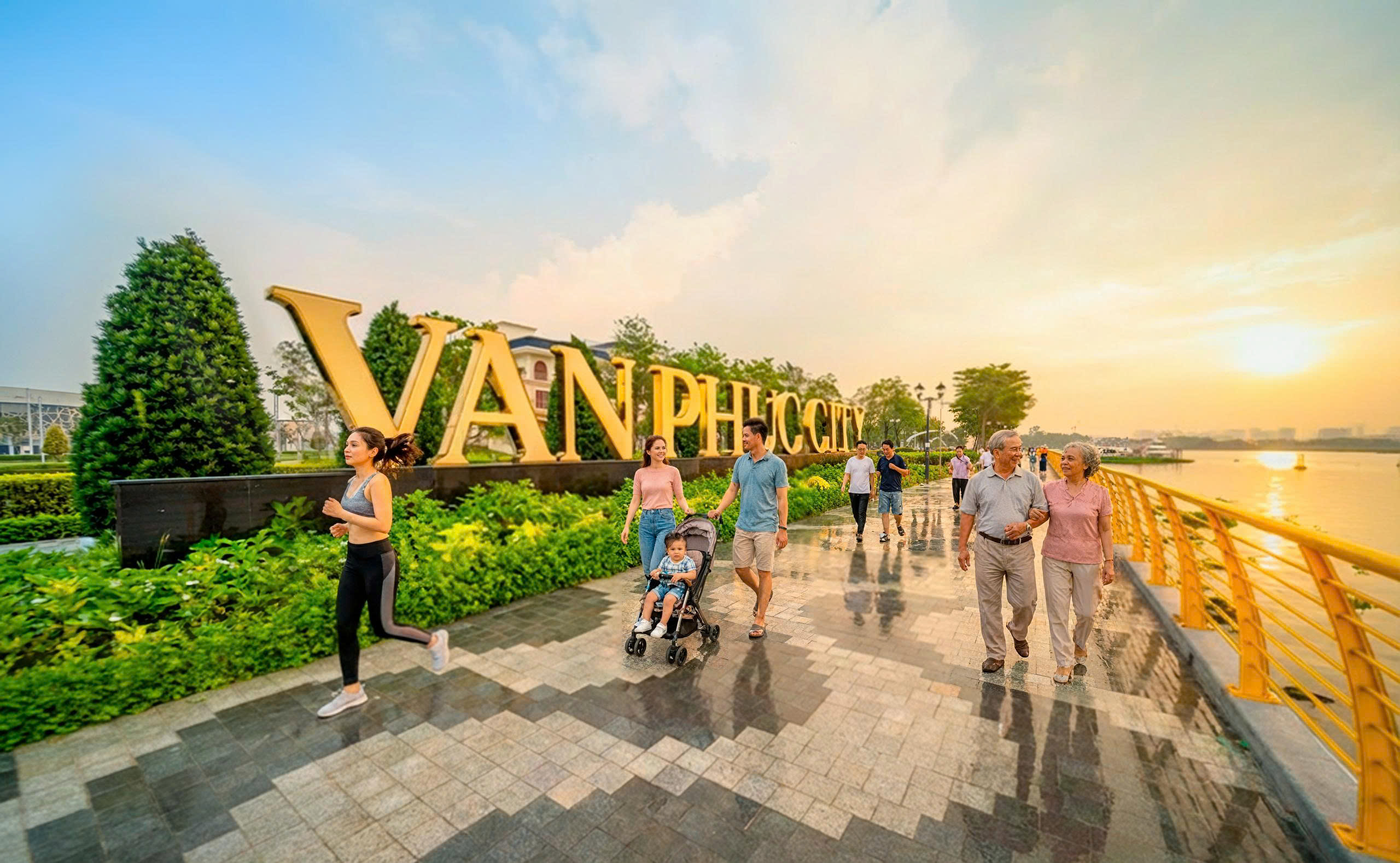 Ngắm hoàng hôn châu Âu thơ mộng giữa lòng Van Phuc City - Ảnh 4.