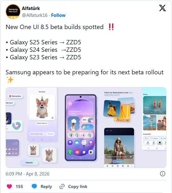 Những điện thoại Galaxy ch&iacute;nh thức 'l&ecirc;n đời' One UI 8.5 trong th&aacute;ng 4 - Ảnh 1.
