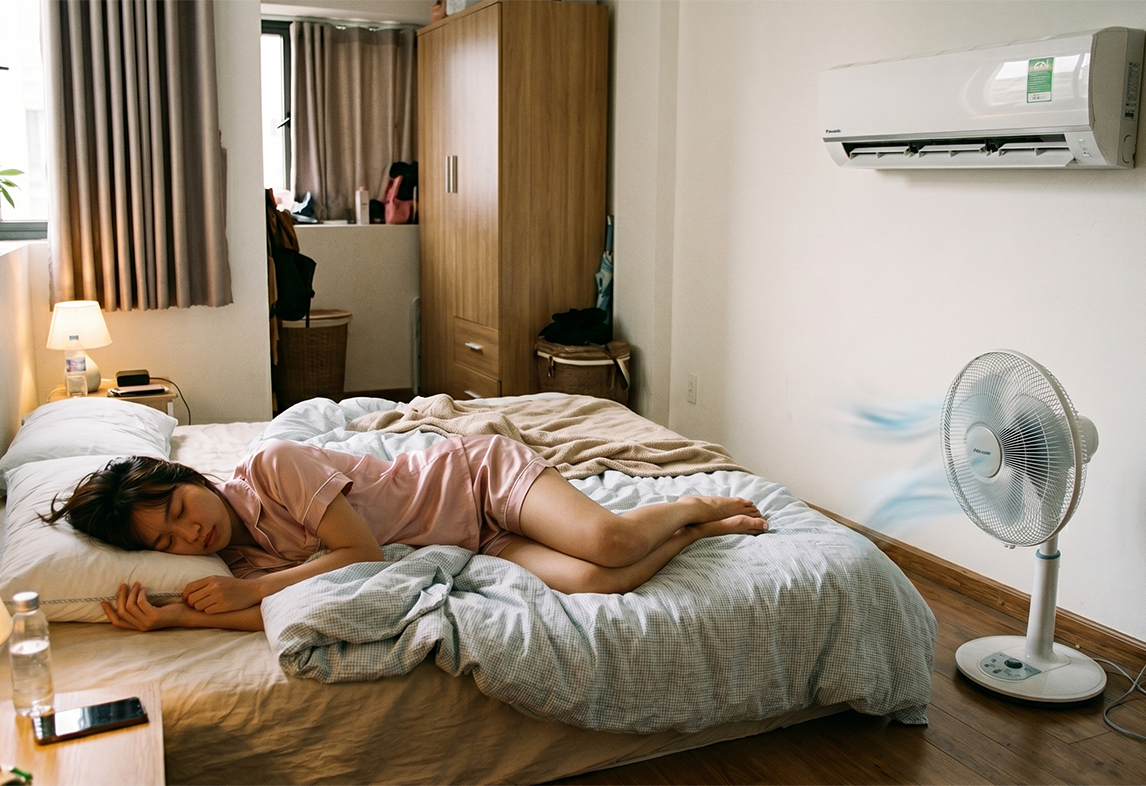 Nắng nóng: Máy lạnh hay máy quạt an toàn cho sức khỏe hơn? - Ảnh 1.