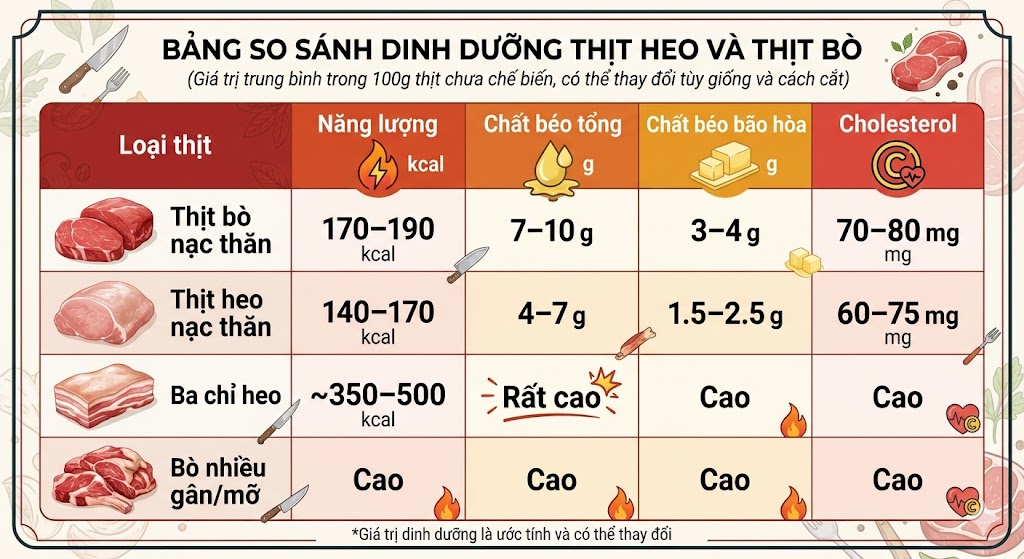 Bác sĩ: Ăn thịt bò hay thịt heo tốt hơn cho tim mạch? 10 Bác sĩ: Ăn thịt bò hay thịt heo tốt hơn cho tim mạch? - Ảnh 1.