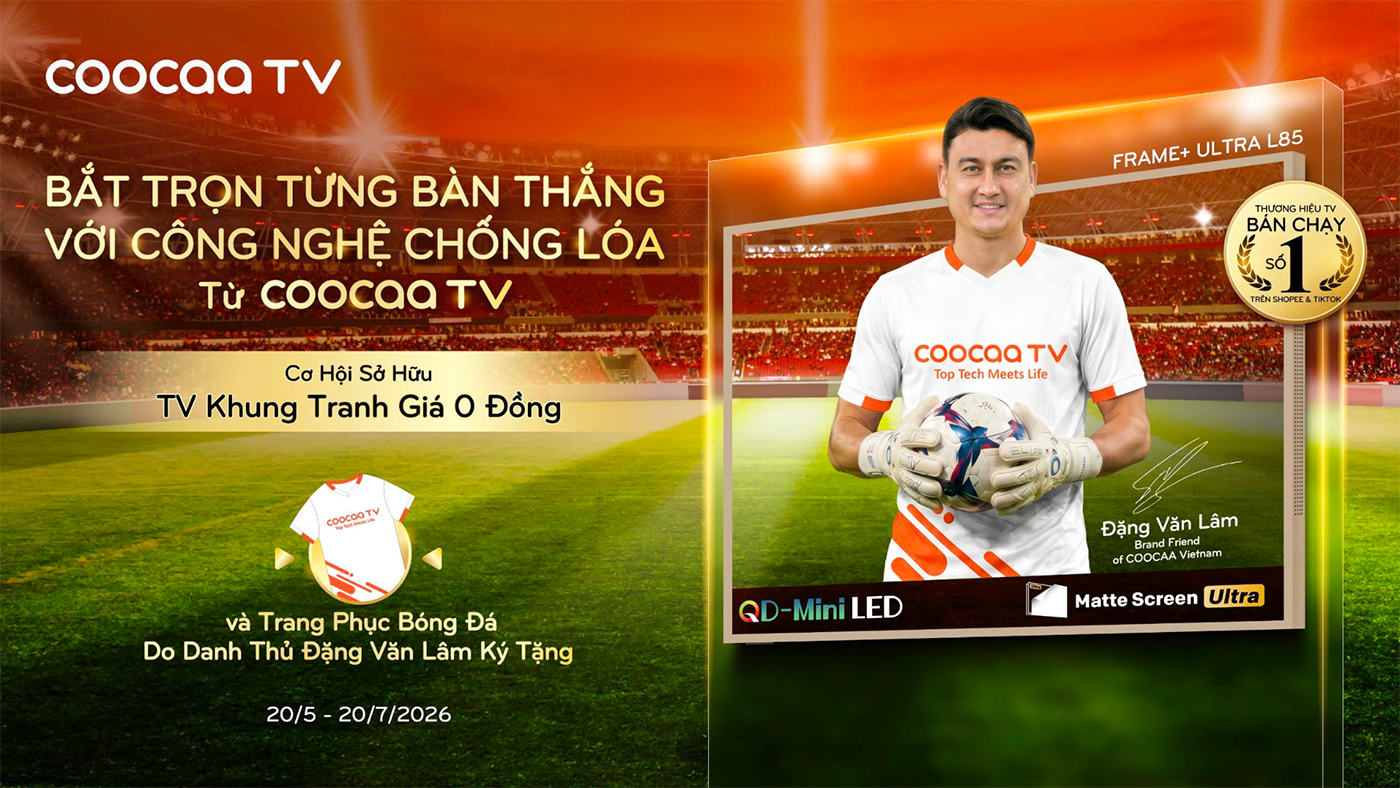 Coocaa Vietnam công bố Đặng Văn Lâm trở thành Brand Friend, khuấy động mùa bóng đá - Ảnh 1.