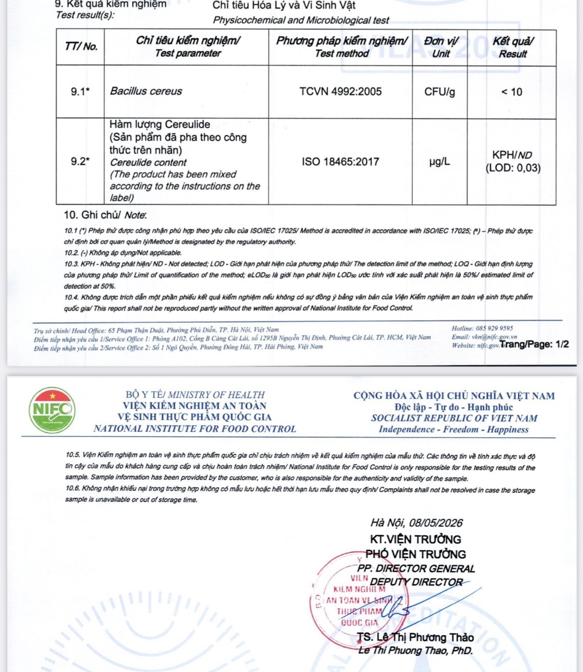 Không phát hiện độc tố vi khuẩn trong sữa nhãn hiệu 2a tại Việt Nam - Ảnh 1.