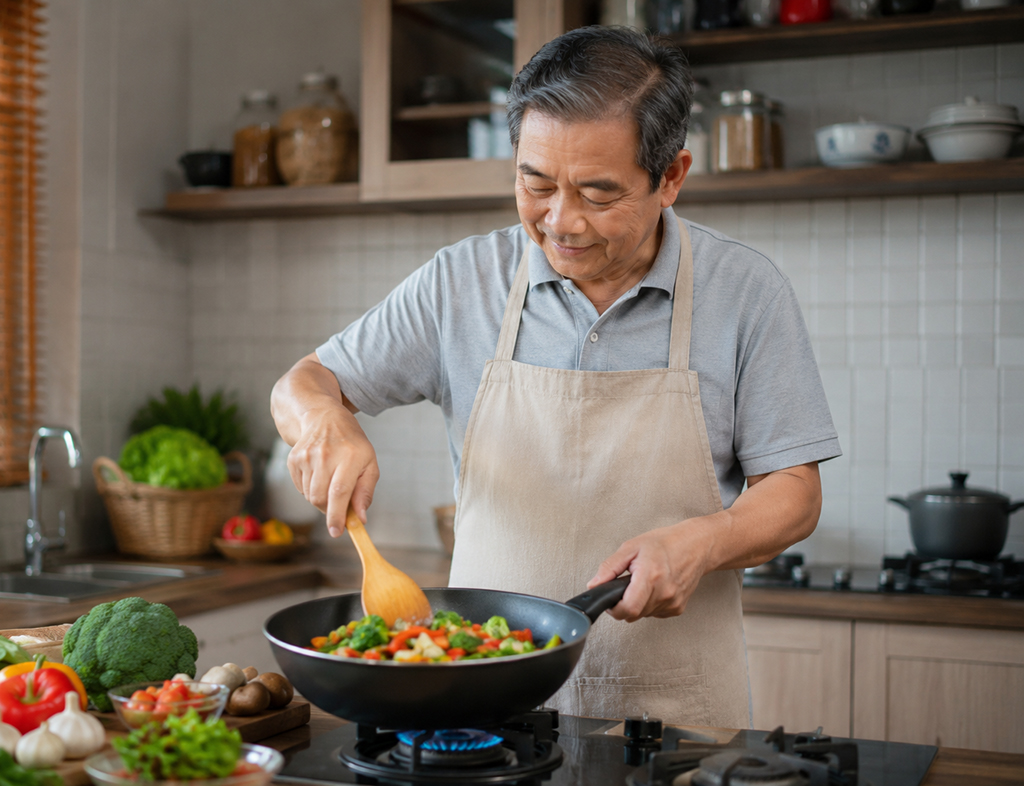 Người lớn tuổi tự nấu ăn: 1 lần mỗi tuần cũng tốt cho não bộ - Ảnh 1.