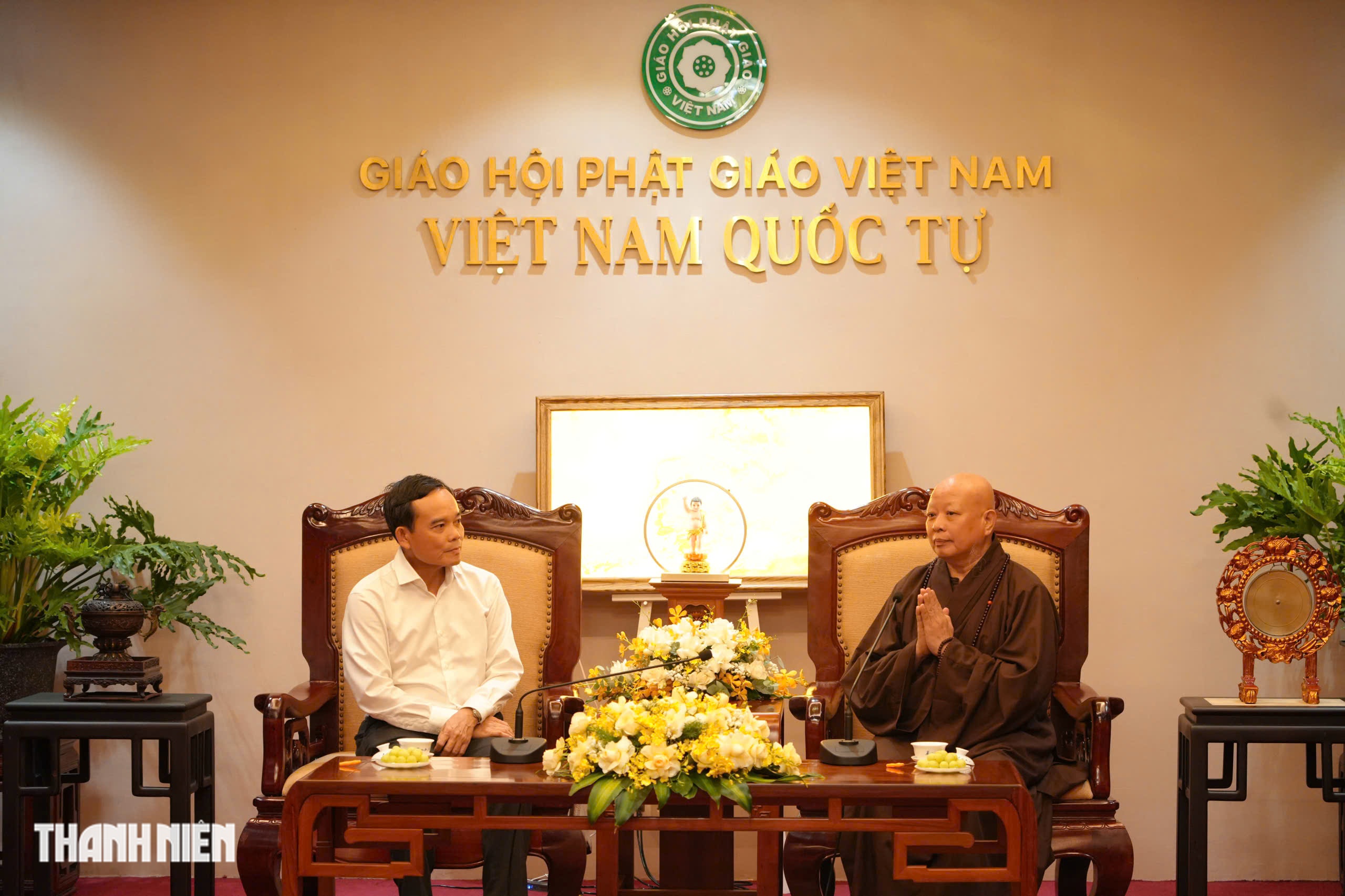 Bí thư Trần Lưu Quang thăm Đức Pháp chủ Giáo hội Phật giáo Việt Nam dịp Phật đản- Ảnh 7. Bí thư Trần Lưu Quang thăm Đức Pháp chủ Giáo hội Phật giáo Việt Nam dịp Phật đản- Ảnh 7.