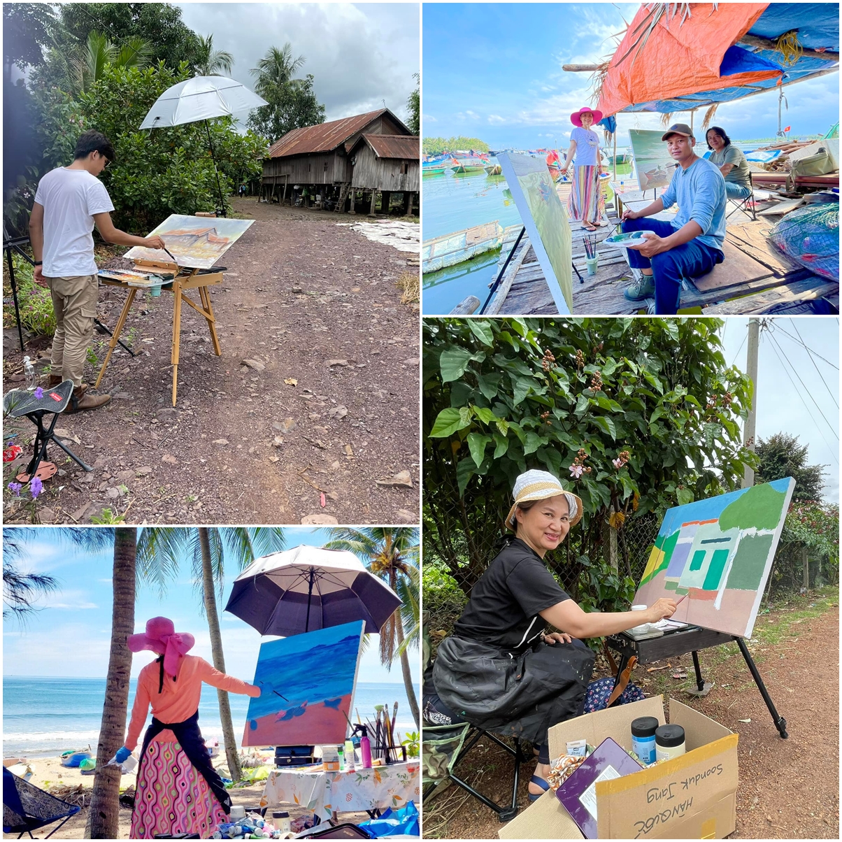 Những bức thư viết trên lá cây và giấc mơ 'phẳng' hóa hội họa Việt - Ảnh 1.