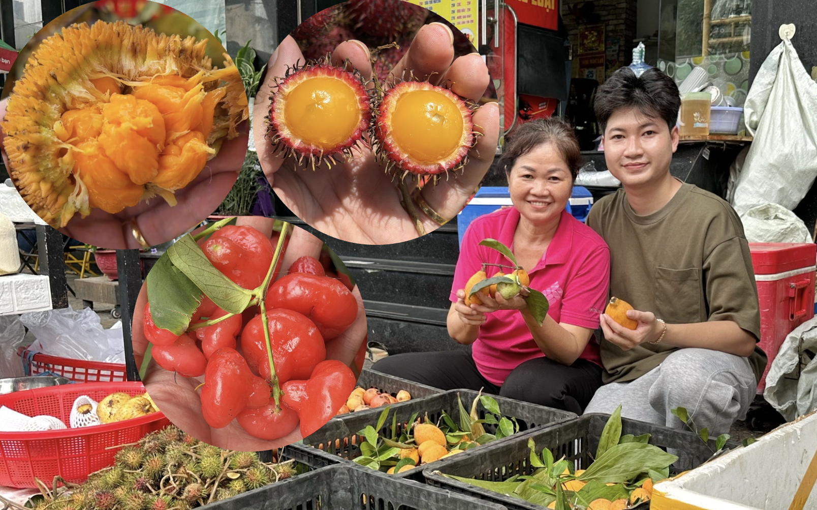 Bà chủ quán hủ tiếu ở TP.HCM bán trái cây độc lạ, đưa khách về tuổi thơ - Ảnh 1.
