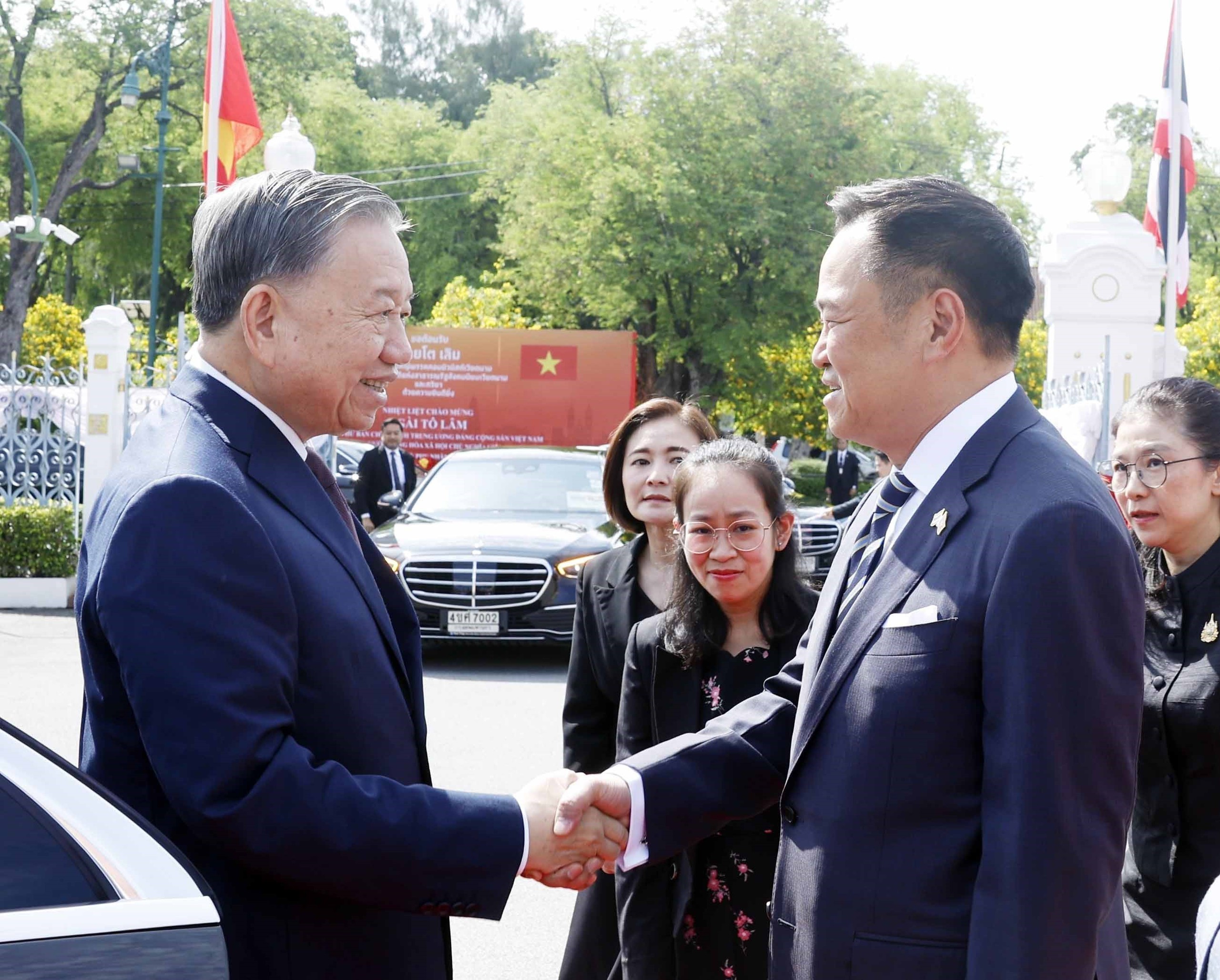 Lễ đ&oacute;n Tổng B&iacute; thư, Chủ tịch nước T&ocirc; L&acirc;m thăm ch&iacute;nh thức Th&aacute;i Lan- Ảnh 1.